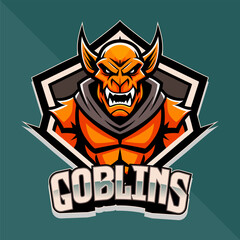 Goblin E-sport Maskot Logo Templete