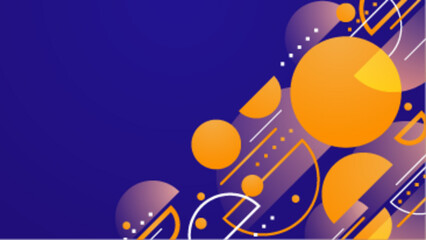 elegant abstract geometric with orange and blue shape background vector illustration, for website design, wallpaper, and business presentation