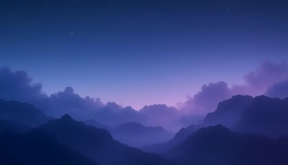 Obraz premium Dreamy Midnight Blue and Indigo Fluid Background