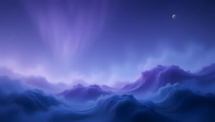 Obraz premium Serene Ethereal Gradient in Deep Blue and Soft Violet