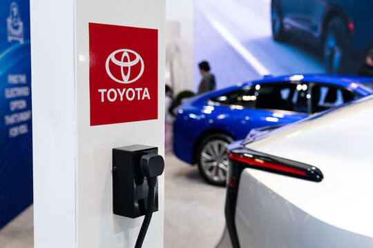 Toyota Electric Vehicle Charging Station at Auto Show
