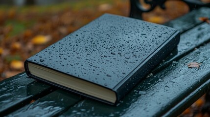 Rainy Day Book on Bench
