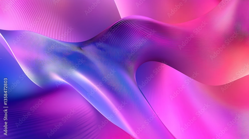 Poster where sharp angles and soft curves intersect in a seamless flow of color and movement, creating a vi