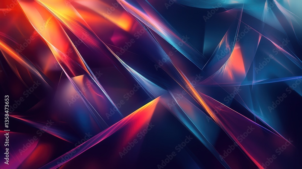Poster colors evolving in a continuous flow that adds depth and dimension to the background