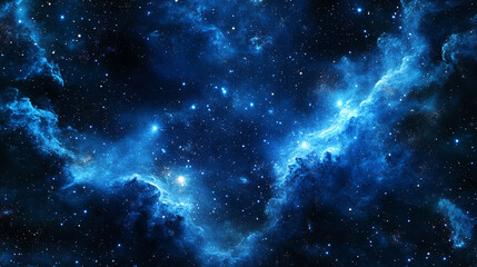 A tranquil landscape beneath a starry night sky exudes serene beauty, with stars shining brightly and the cosmos feeling within reach, evoking wonder and infinite possibilities.

