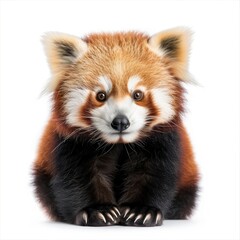 Adorable red panda close-up