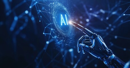 The Confluence of Man and Machine: AI - Inspired Touch in a Blue - Hued Future