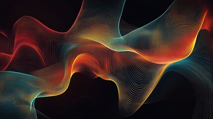 Obraz premium Futuristic Glowing Lines in Abstract Colorful Vector Illustration