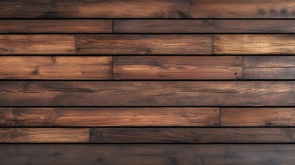 Fototapeta premium Dark brown wooden panel bathroom wall with water-resistant finish, smooth grain details, and a warm, inviting feel.