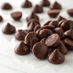 Glossy Dark Chocolate Chips with Crunchy Texture
