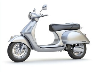 Classic Silver Scooter Design