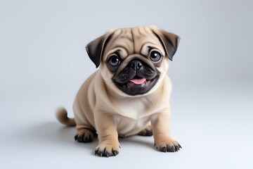 Obraz premium Dalmatian puppy sitting looking at the camera isolated on transparent background png,Dalmatian dog puppy isolated on white background.