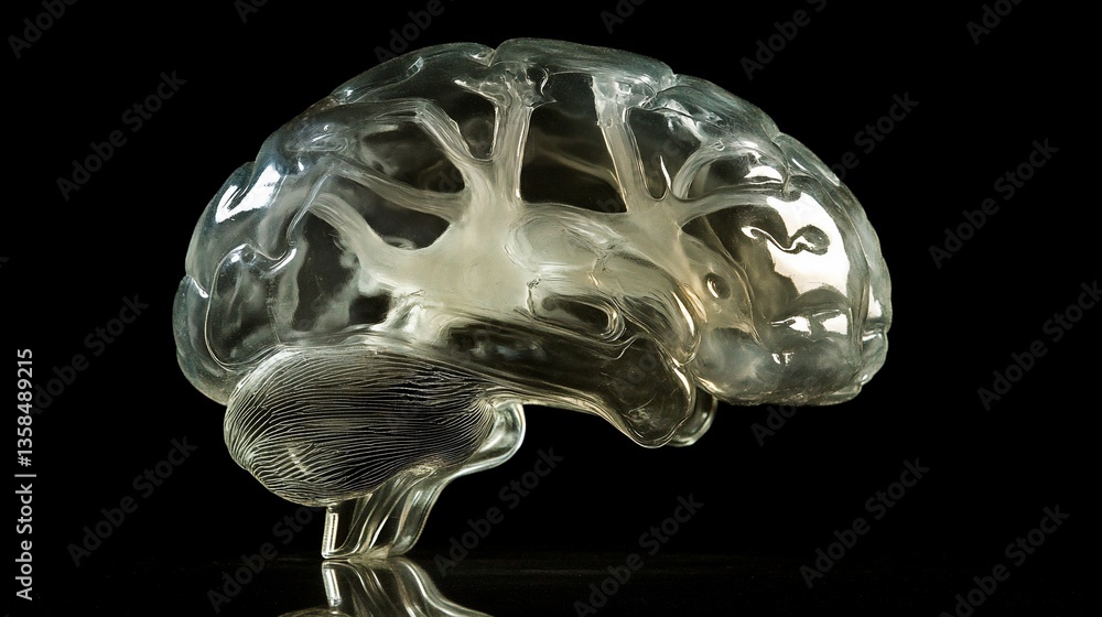 Poster transparent brain model: visualizing the complexity of the human mind