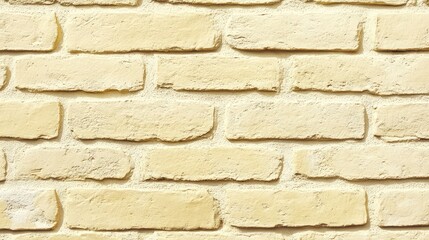 Obraz premium Soft pastel yellow brick wall with smooth textures and a calming, warm aesthetic.