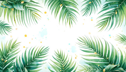 Tropical Palm Leaves Background
