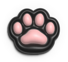Adorable Paw Prints: A captivating, high-angle studio shot showcases a cute paw print with soft, pastel colors, emanating playfulness.