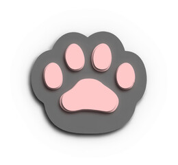 Playful Paw Print Design: A charming and colorful paw print illustration, perfect for animal lovers, pet-themed designs, and fun graphics.