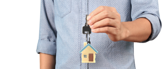 Home ownership journey new home keys in hand real estate market close-up view celebrating achievement in life