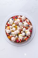 christmas tart in a bakery kitchen