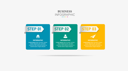 Timeline Creator infographic template. 3 Step timeline journey, calendar Flat simple infographics design template. presentation graph.