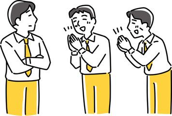 人にお願いする2人の社員