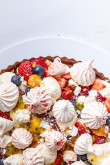 christmas tart in a bakery kitchen