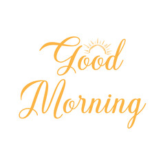 Good morning text illustration