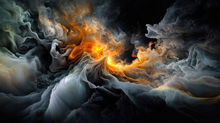 Experience the mesmerizing interplay of colors and textures in this abstract cosmic landscape, evoking a sense of wonder and deep exploration beyond the boundaries of space and imagination.