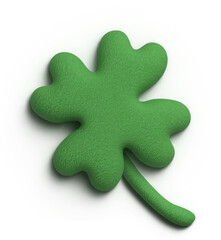 Four leaf clover puzzle piece symbolizing teamwork and success