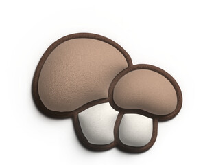 black and white mushrooms