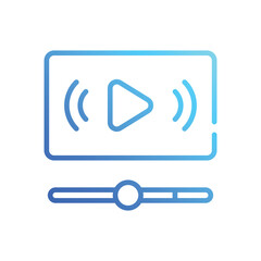 Streming icon vector