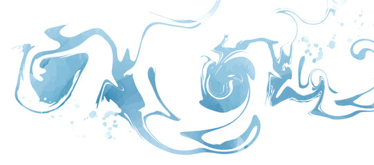 Luxury oriental river background vector. Chinese and Japanese wallpaper pattern design of landscape, sea wave, watercolor, line art. Design illustration for decoration, wall decor, banner, interior.