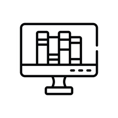 Online Library icon vector