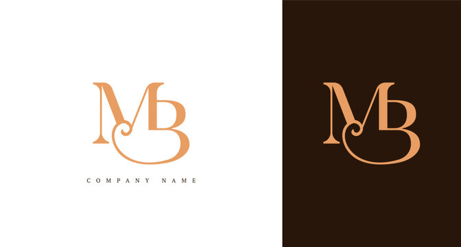 Luxury monogram logo with the initials MB, perfect for branding, fashion, and boutique businesses