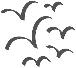 This is a seagull line drawing.