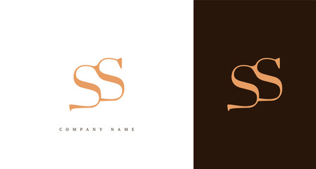 Luxury monogram logo with the initials SS, perfect for branding, fashion, and boutique businesses