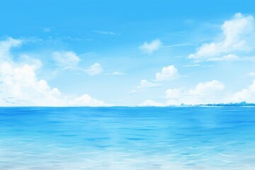 Fototapeta premium Sky sea backgrounds outdoors, digital paint illustration.