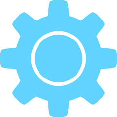 Contact us - icon - blue color gear