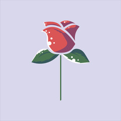 Red Rose Flower Nature Illustration