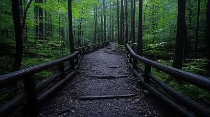 Fototapeta premium Forest Path After Rain.