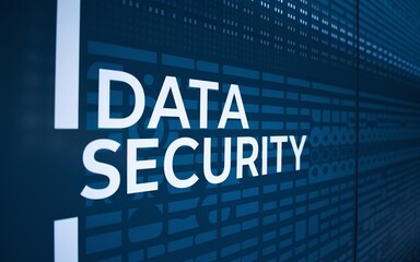 Data security, Data security displayed on wall