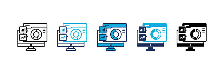 Data Analytics Multi Style Icon Set