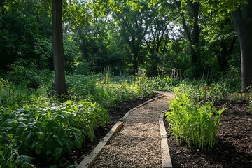 Fototapeta premium Ethereal concept of green living and righteous care embodied in compost’s magic reflects a strong conviction that trash can transform into a prized resource for our world 