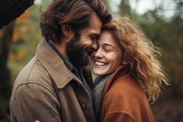 Obraz premium Laughing adult happy affectionate.