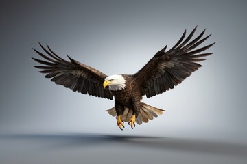 American bald eagle flying animal bird.