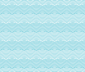Seamless pattern with blue waves