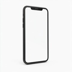 A close-up view of a sleek black smartphone featuring a bright white screen, showcasing vibrant app icons and a clear display, set against a soft, blurred background.