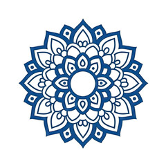 Intricate Blue Mandala Design - Spiritual Symbol of Harmony and Balance