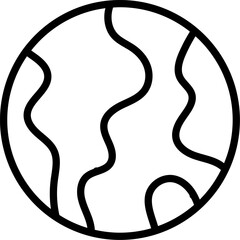 Contact us - icon - black outline earth