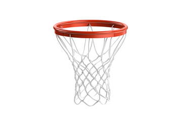 Basketball hoop net orange rim white strings sports game competition